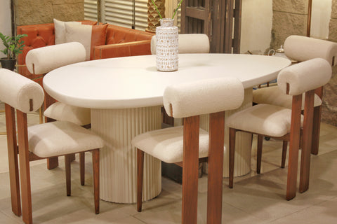 Ivory Luxe 6 Person Dining