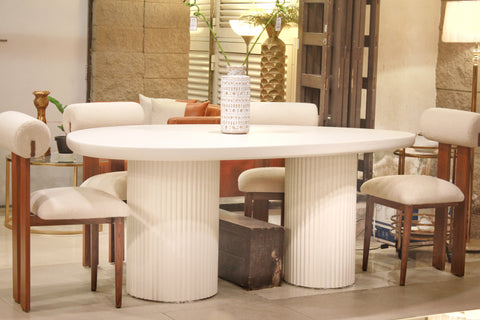 Ivory Luxe 6 Person Dining