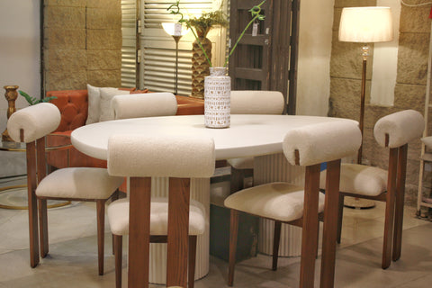 Ivory Luxe 6 Person Dining