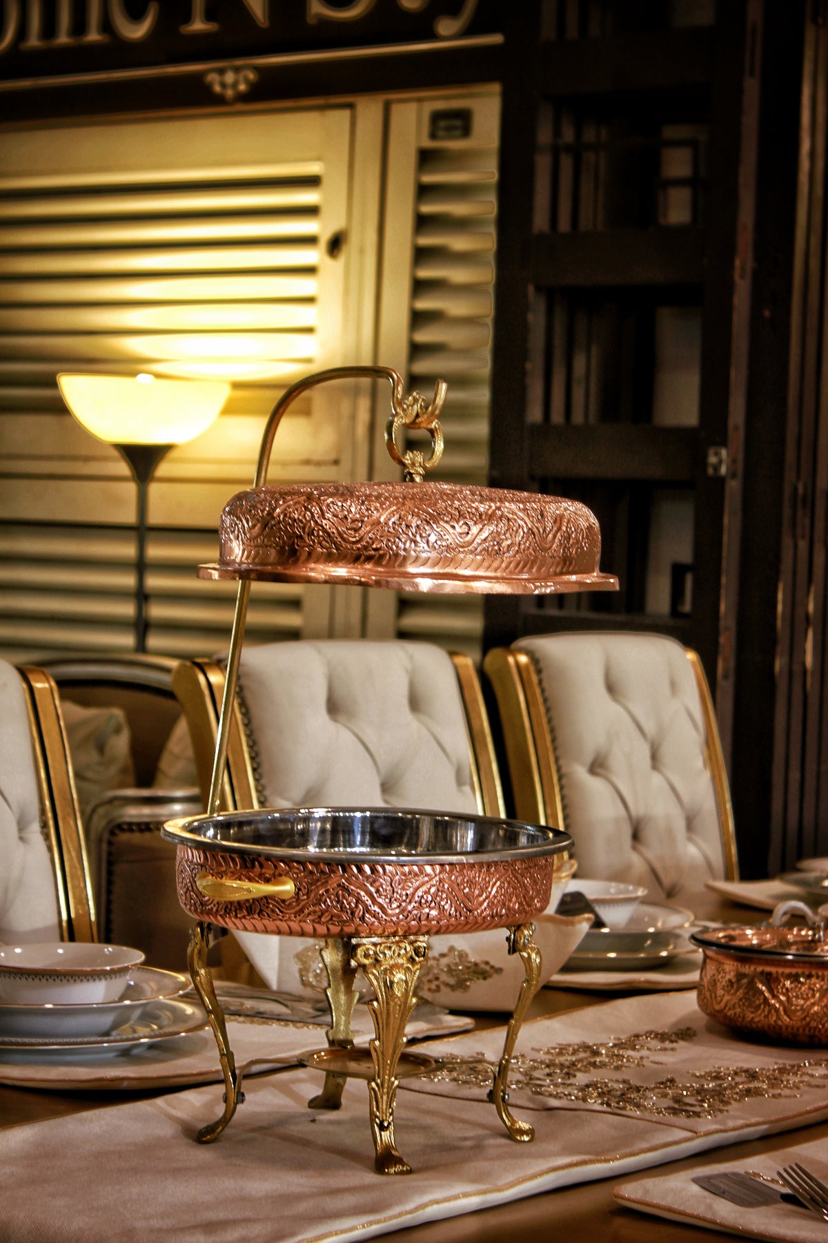 Copper Oval Chafing Dish