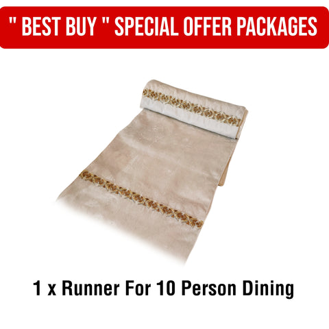 Table Runner & Placemat Sets For 10 Person Dining
