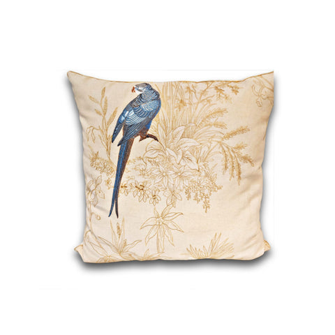 Parrot Embroidered Cushion
