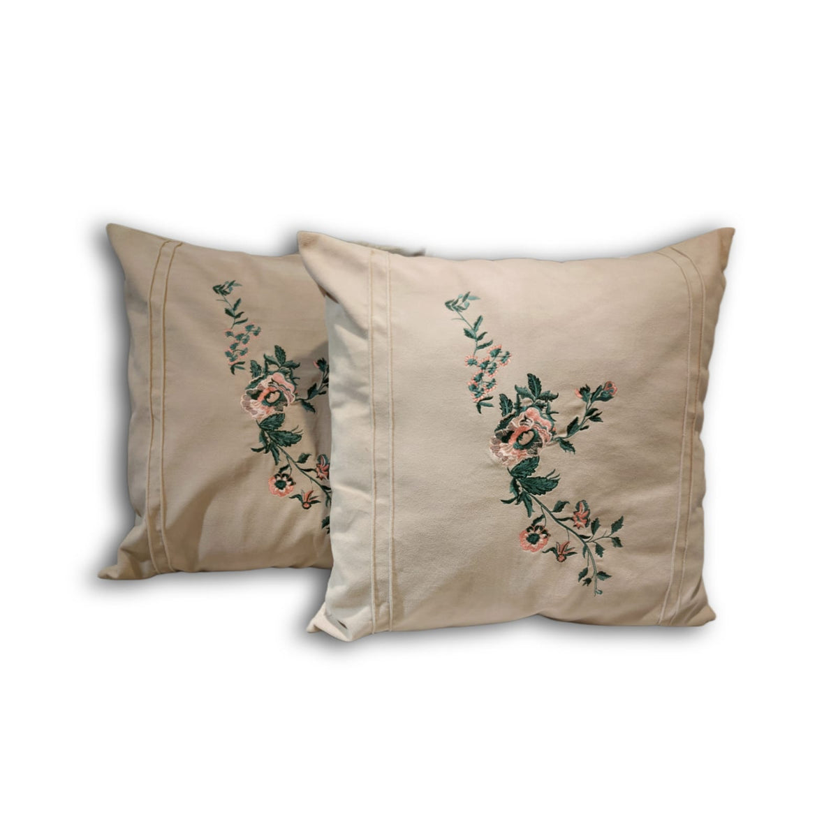 Green Embroidered Cushion