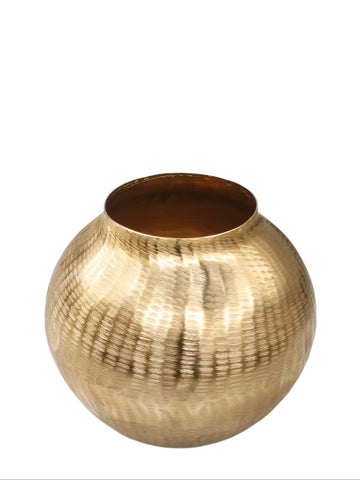 Hammered Chaisem Vase Brass Al Kanooz